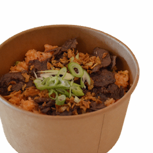Riz Thaï Boeuf + Boisson + Dessert